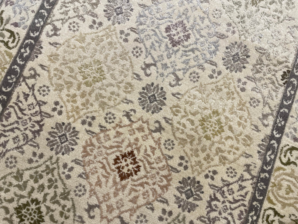 Siraze Silk-Blend Usak Handwoven Runner Rug – 057158 by Camel Carpet