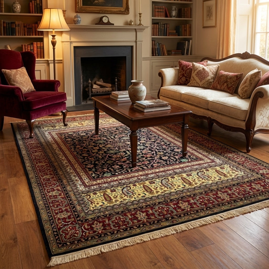 Siraze Usak Handwoven Rug – 183X275 by Camel Carpet