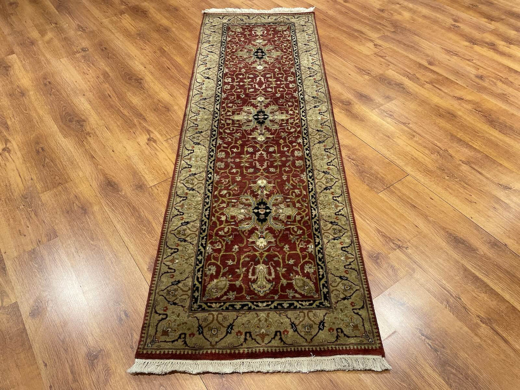 Siraze Usak Handwoven Runner Rug – 032185 by Camel Carpet