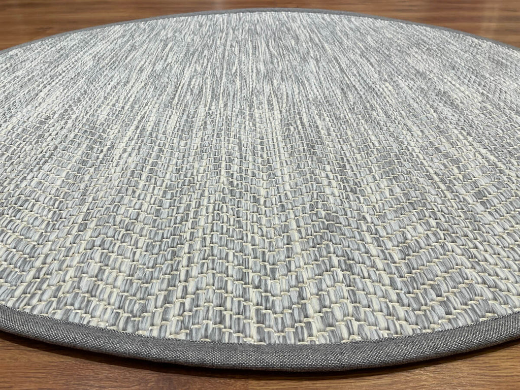 SiShawl Pattern Rug Round Gray 900 by Camel Carpet