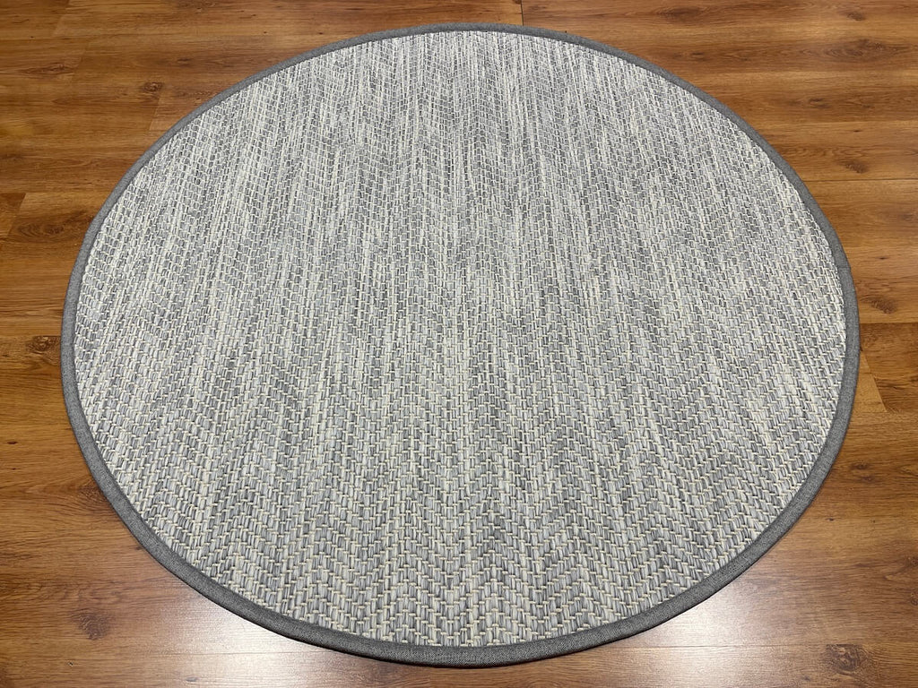 SiShawl Pattern Rug Round Gray 900 by Camel Carpet