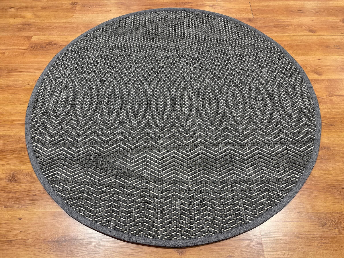 SiShawl Pattern Rug Round Antrasit 991 by Camel Carpet