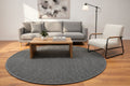 SiShawl Pattern Rug Round Antrasit 991 by Camel Carpet