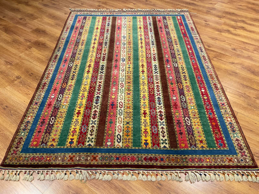 Sivas Shawl Pattern Handwoven Rug – 052571 by Camel Carpet