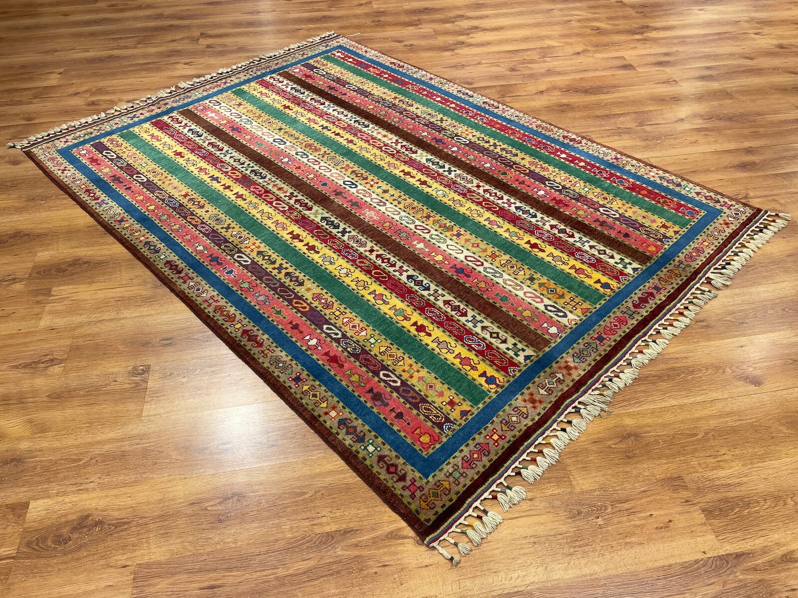 Sivas Shawl Pattern Handwoven Rug – 052571 by Camel Carpet