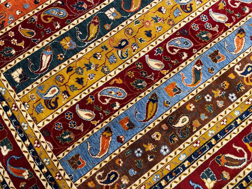 Sivas Shawl Pattern Kare Handwoven Rug – 060792 by Camel Carpet