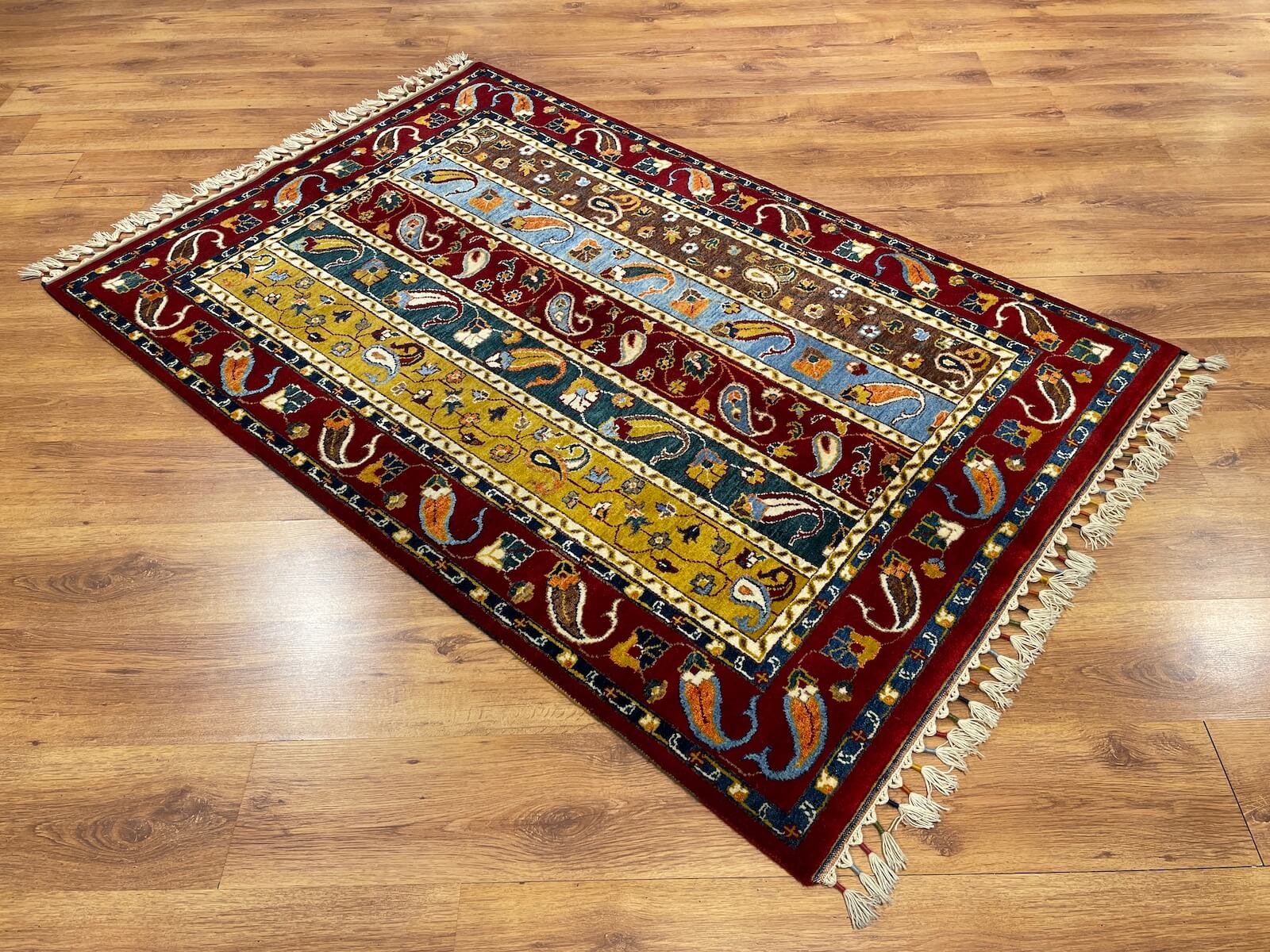 Sivas Shawl Pattern Handwoven Rug – 060891 by Camel Carpet