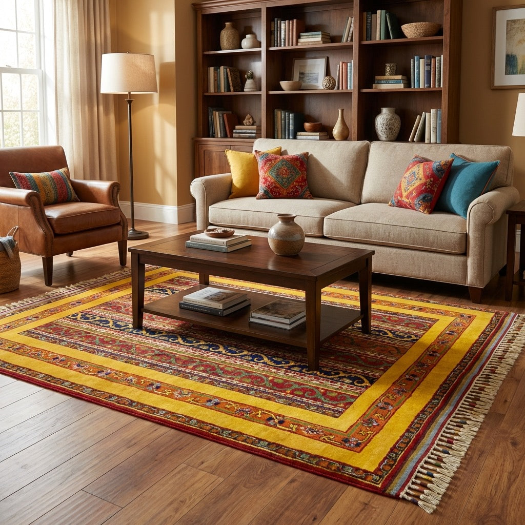 Sivas Shawl Pattern Handwoven Rug – 079610 by Camel Carpet