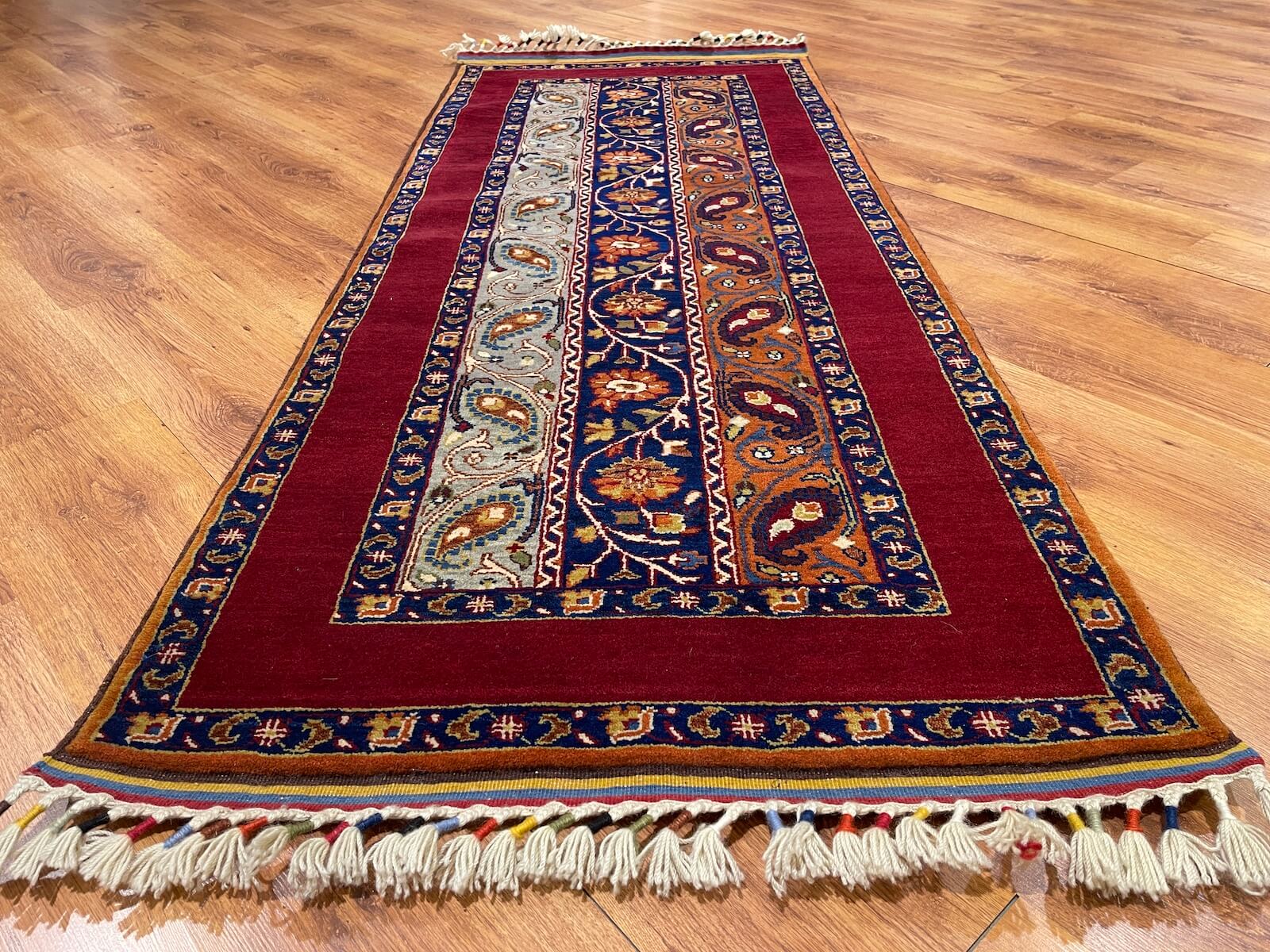 Sivas Shawl Pattern Handwoven Runner Rug – 050747 by Camel Carpet