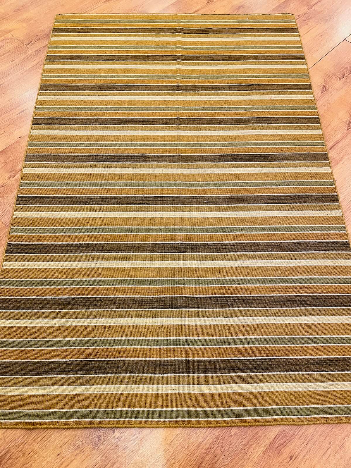 Stripe Cizgili Handwoven Kilim – 120X180 by Camel Carpet