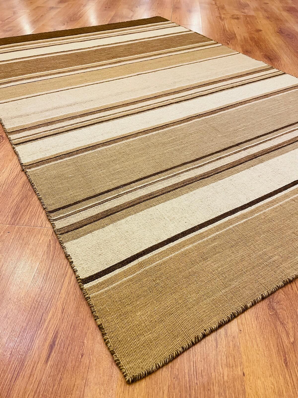 Stripe Cizgili Handwoven Kilim – 120X180 by Camel Carpet
