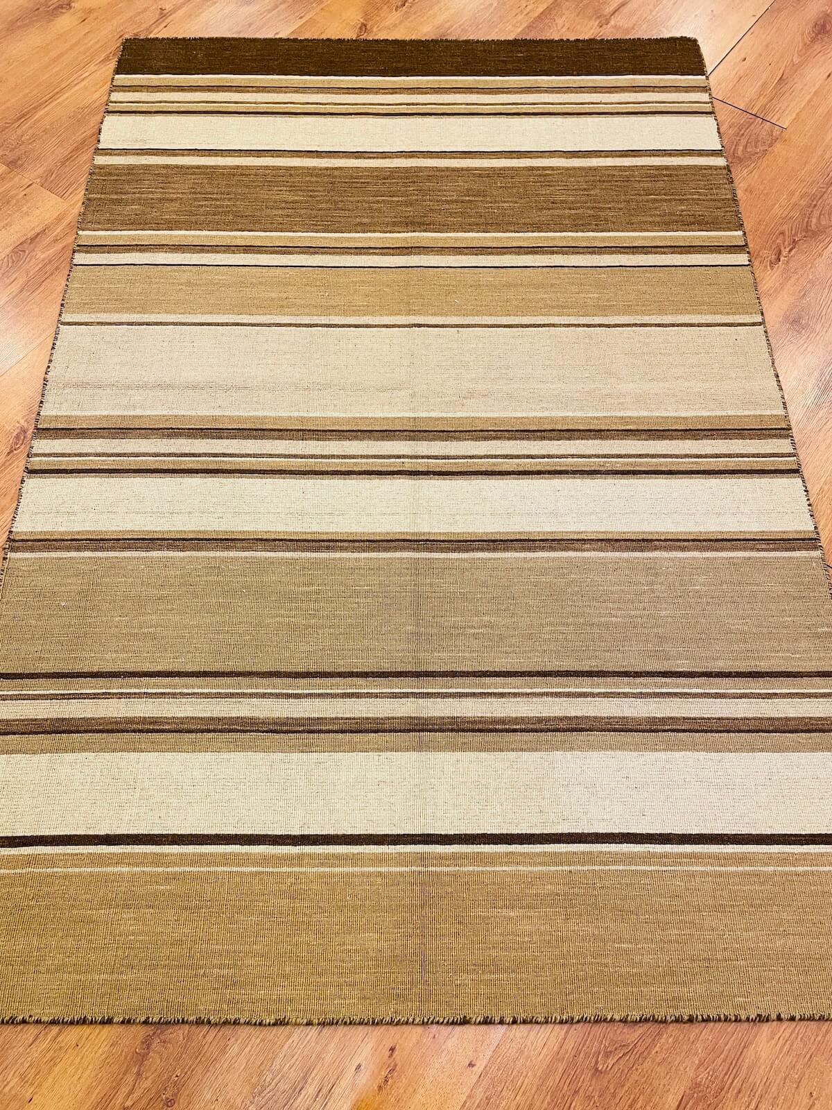 Stripe Cizgili Handwoven Kilim – 120X180 by Camel Carpet