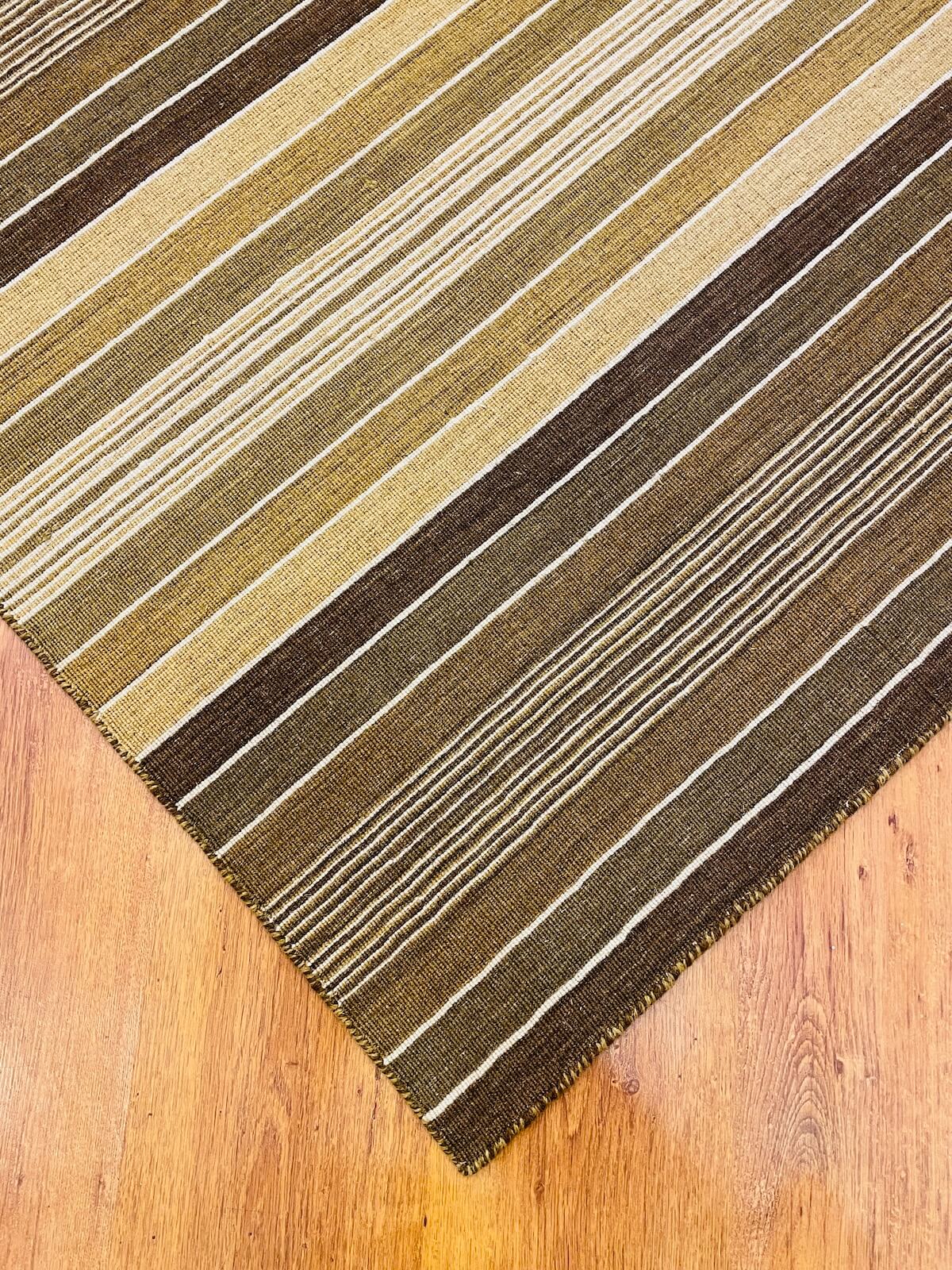 Stripe Cizgili Handwoven Kilim – 120X180 by Camel Carpet