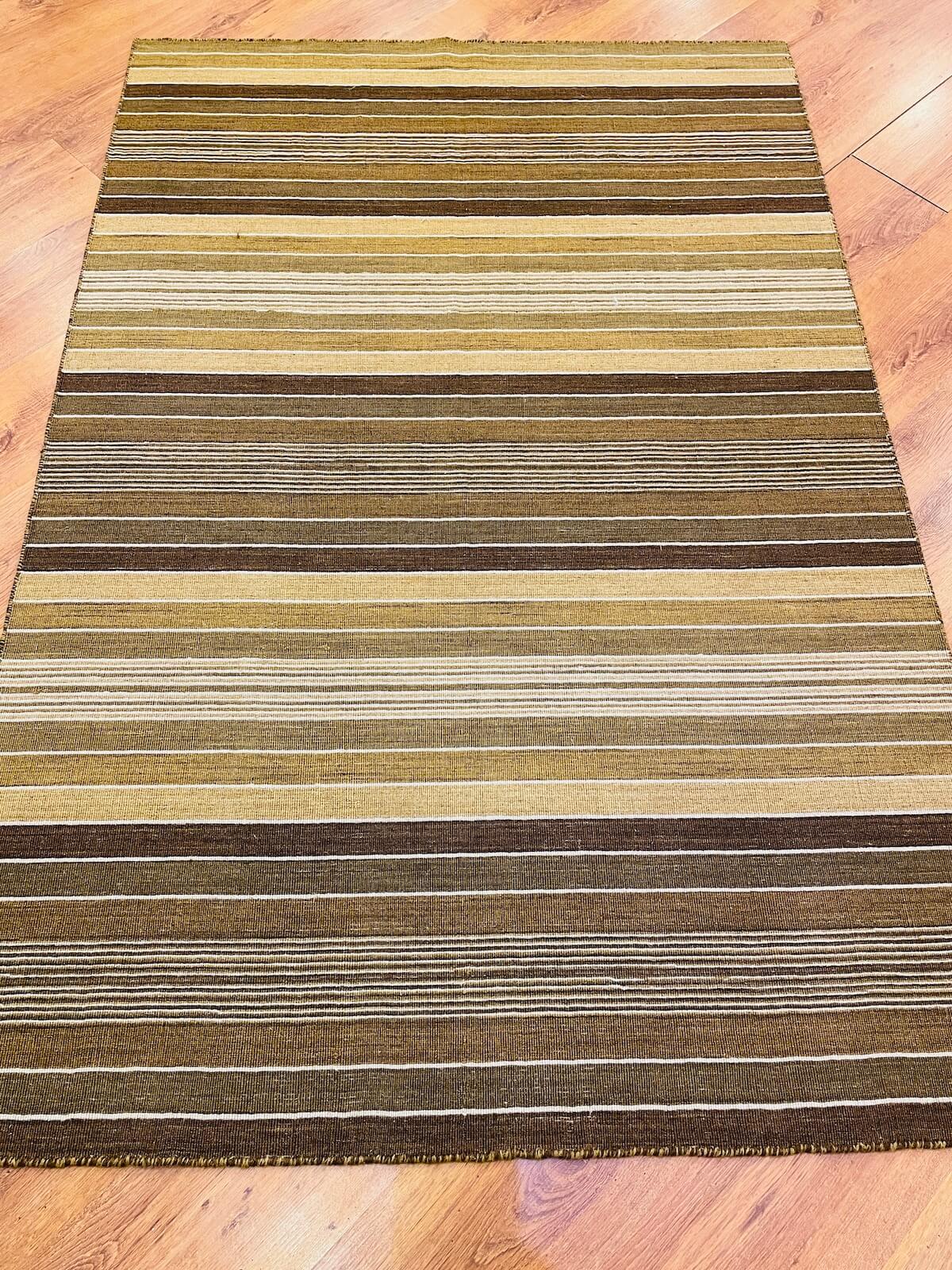 Stripe Cizgili Handwoven Kilim – 120X180 by Camel Carpet