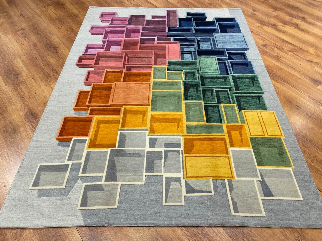 Sumak Handwoven Kilim – 080837 by Camel Carpet