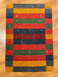 Tribal Handwoven Rengarenk Wool Rug by Camel Carpet