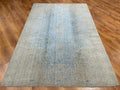 Lori Handwoven Gray Blue Wool Rug by Camel Carpet