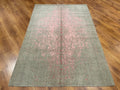 Lori Handwoven Gray Pink Wool Rug by Camel Carpet