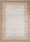TUAREG-4807 handcrafted wool rug in ivory, taupe, beige with minimal gradient styling