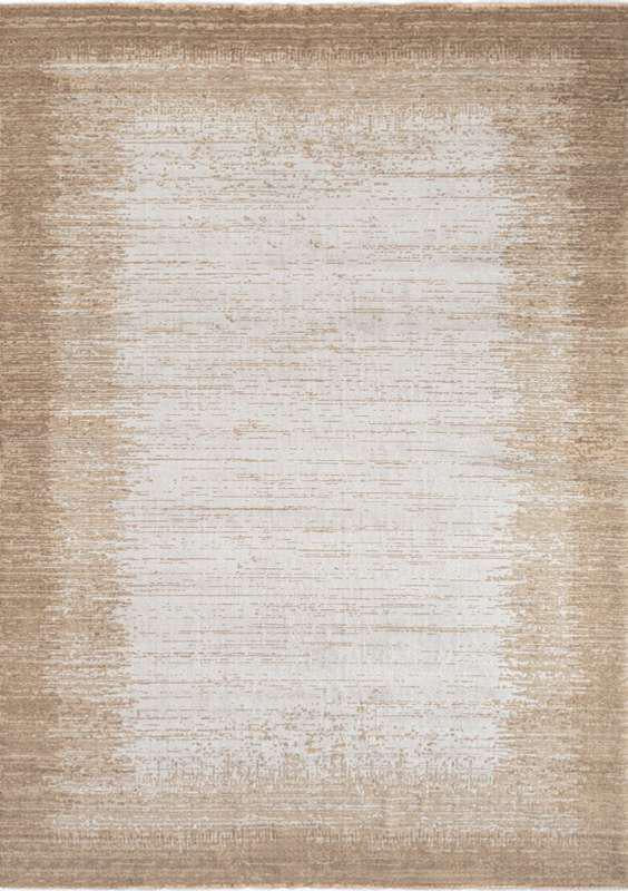 TUAREG-4807 handcrafted wool rug in ivory, taupe, beige with minimal gradient styling