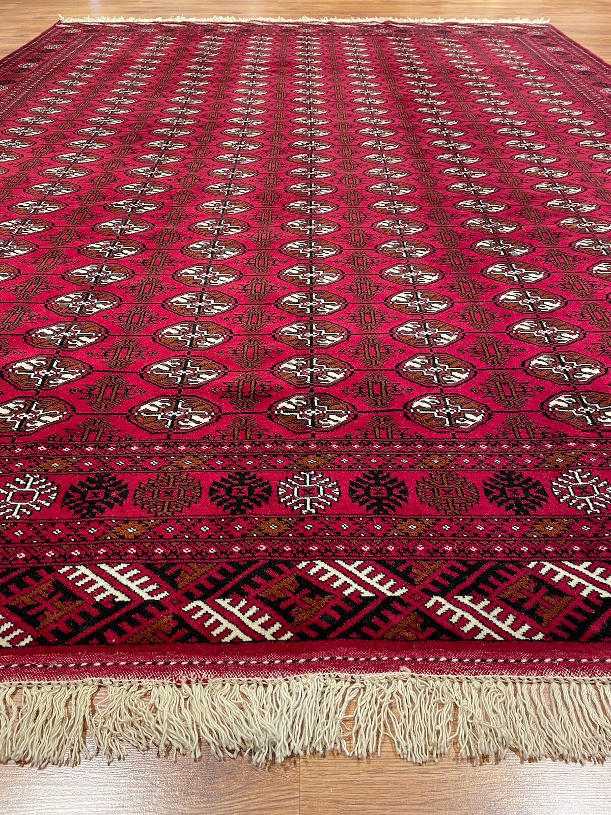 Turkmen Buhara Handwoven Rug – 078611 by Camel Carpet