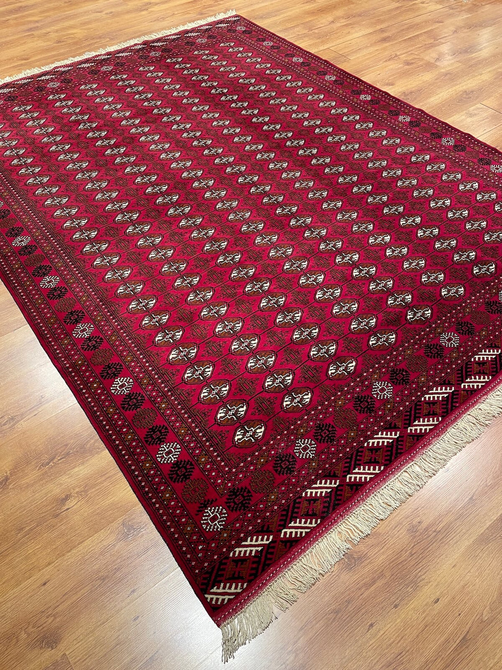 Turkmen Buhara Handwoven Rug – 078611 by Camel Carpet