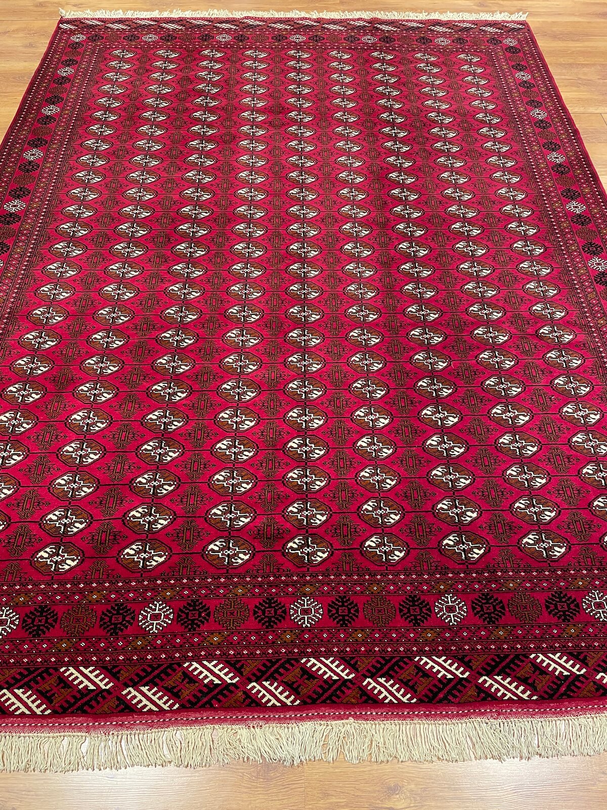 Turkmen Buhara Handwoven Rug – 078611 by Camel Carpet