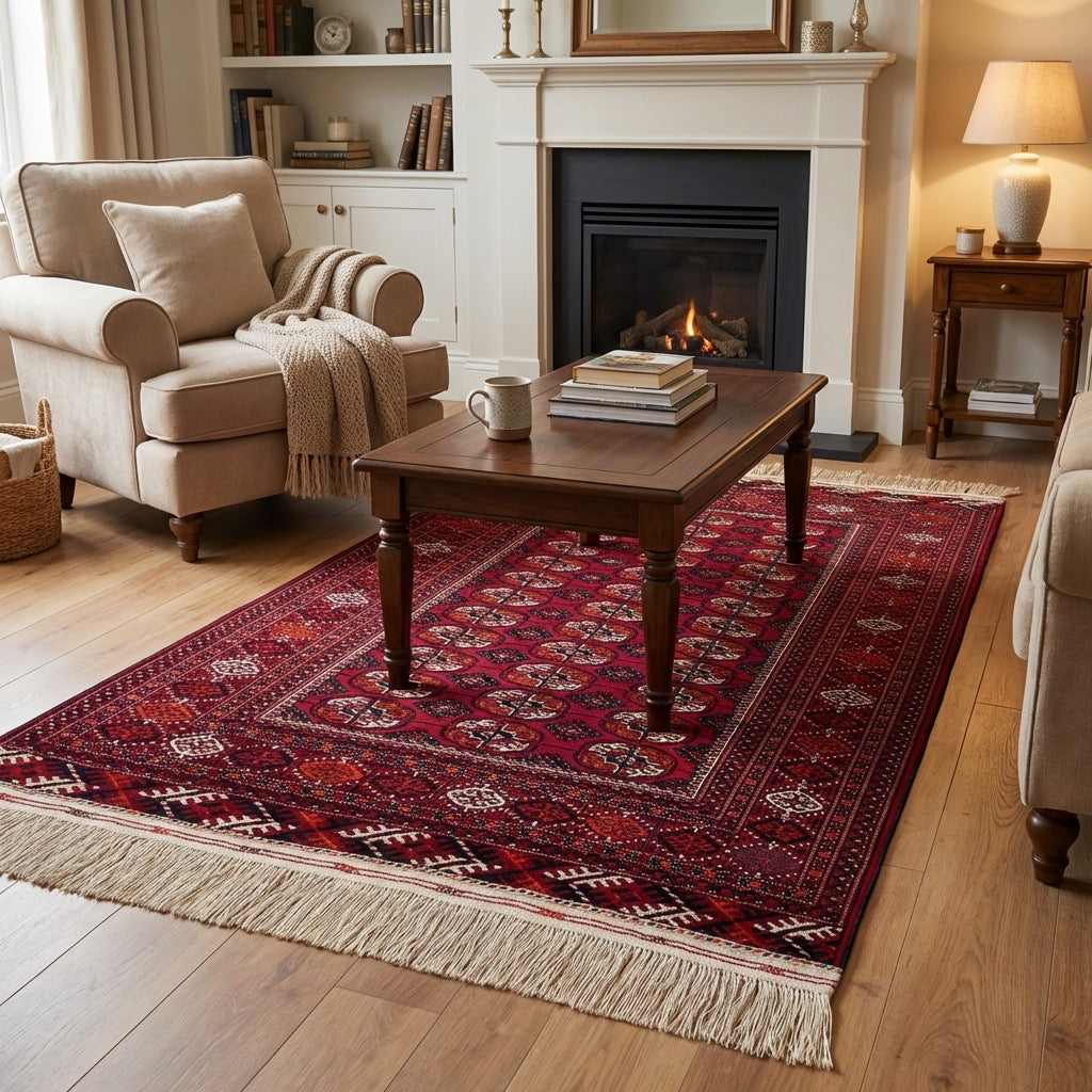 Turkmen Buhara Handwoven Rug by Camel Carpet