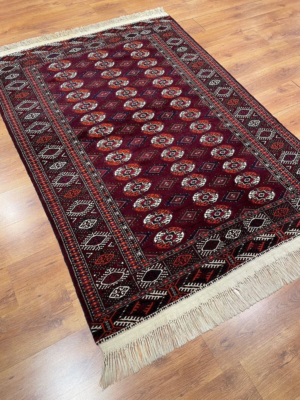 Turkmen Buhara Handwoven Rug by Camel Carpet