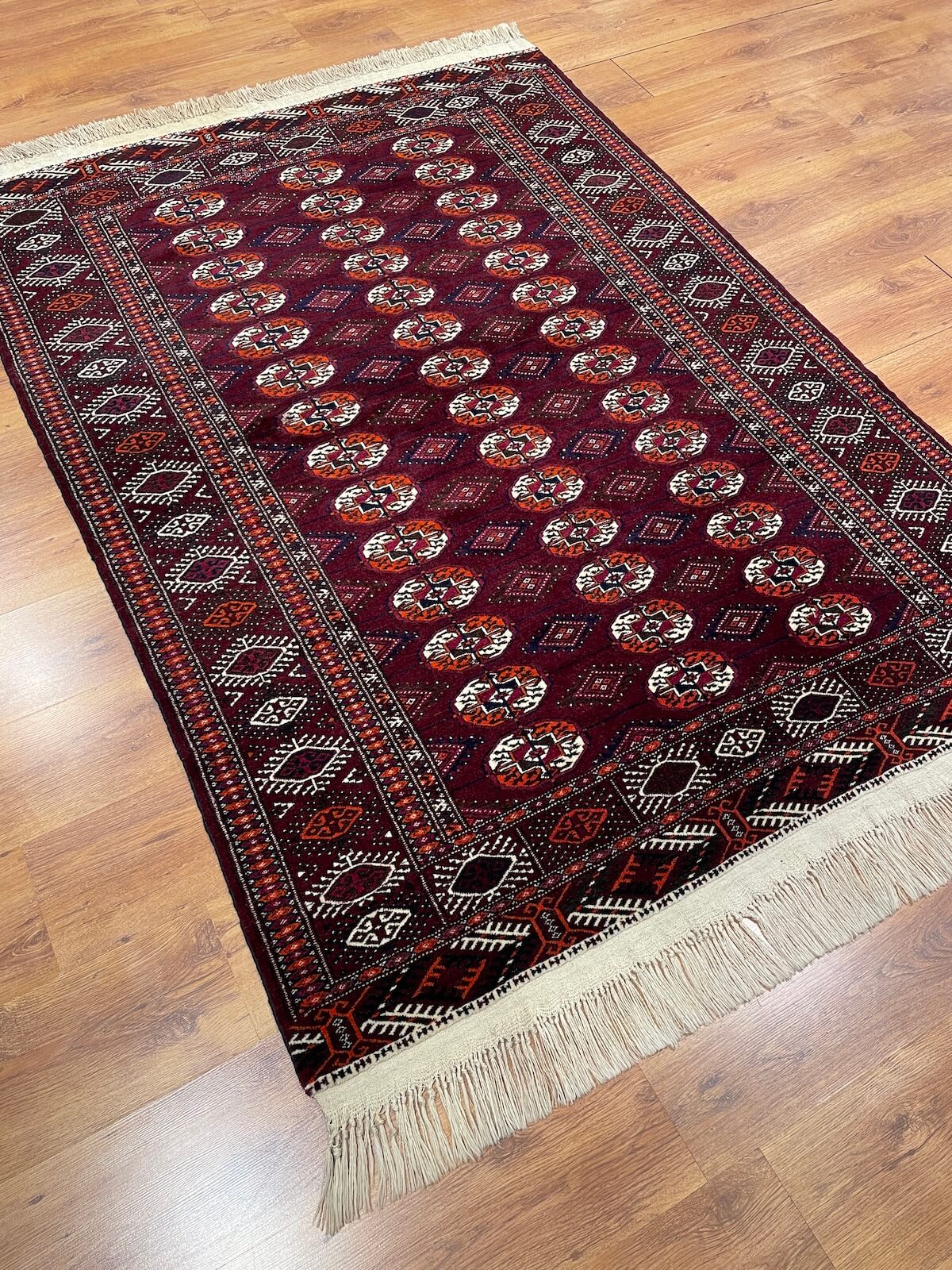 Turkmen Buhara Handwoven Rug by Camel Carpet