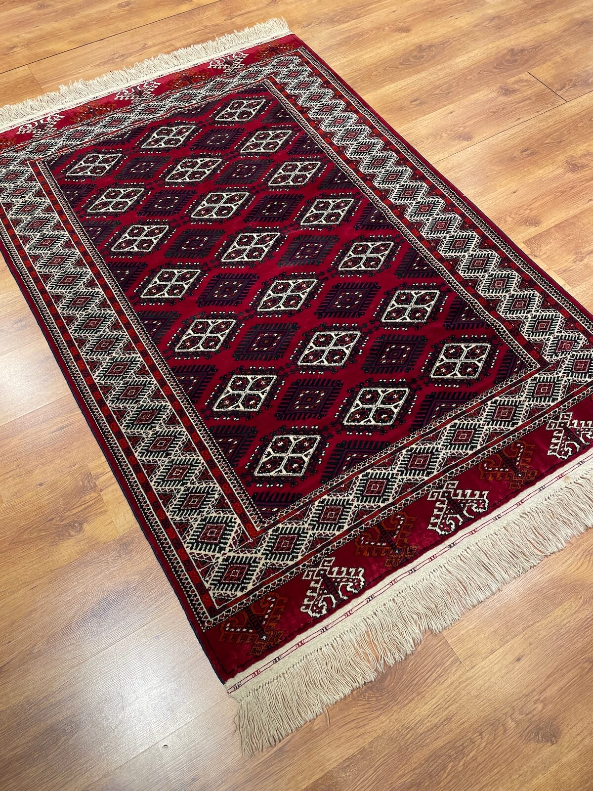 Turkmen Buhara Handwoven Rug by Camel Carpet