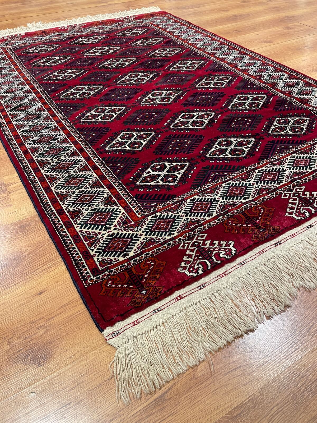 Turkmen Buhara Handwoven Rug by Camel Carpet