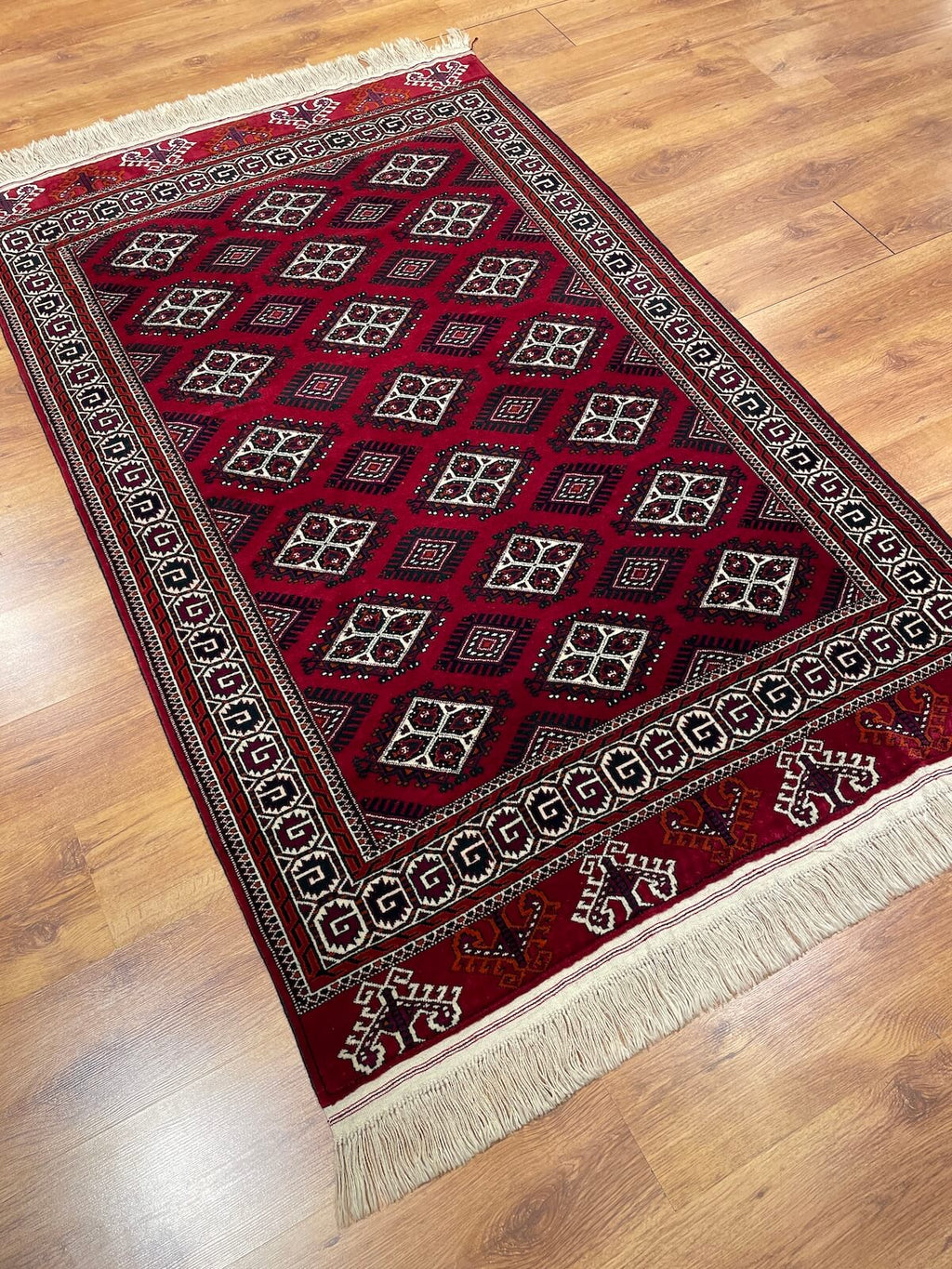 Turkmen Buhara Handwoven Rug by Camel Carpet