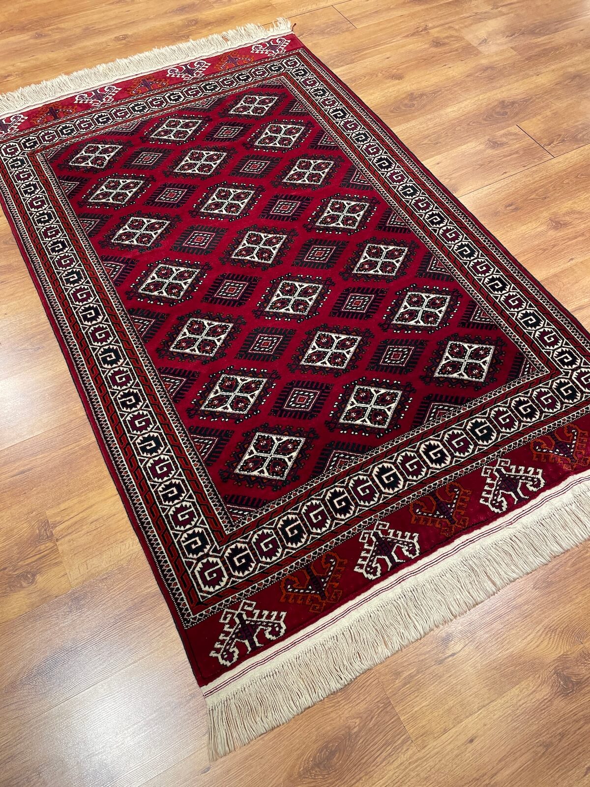 Turkmen Buhara Handwoven Rug by Camel Carpet