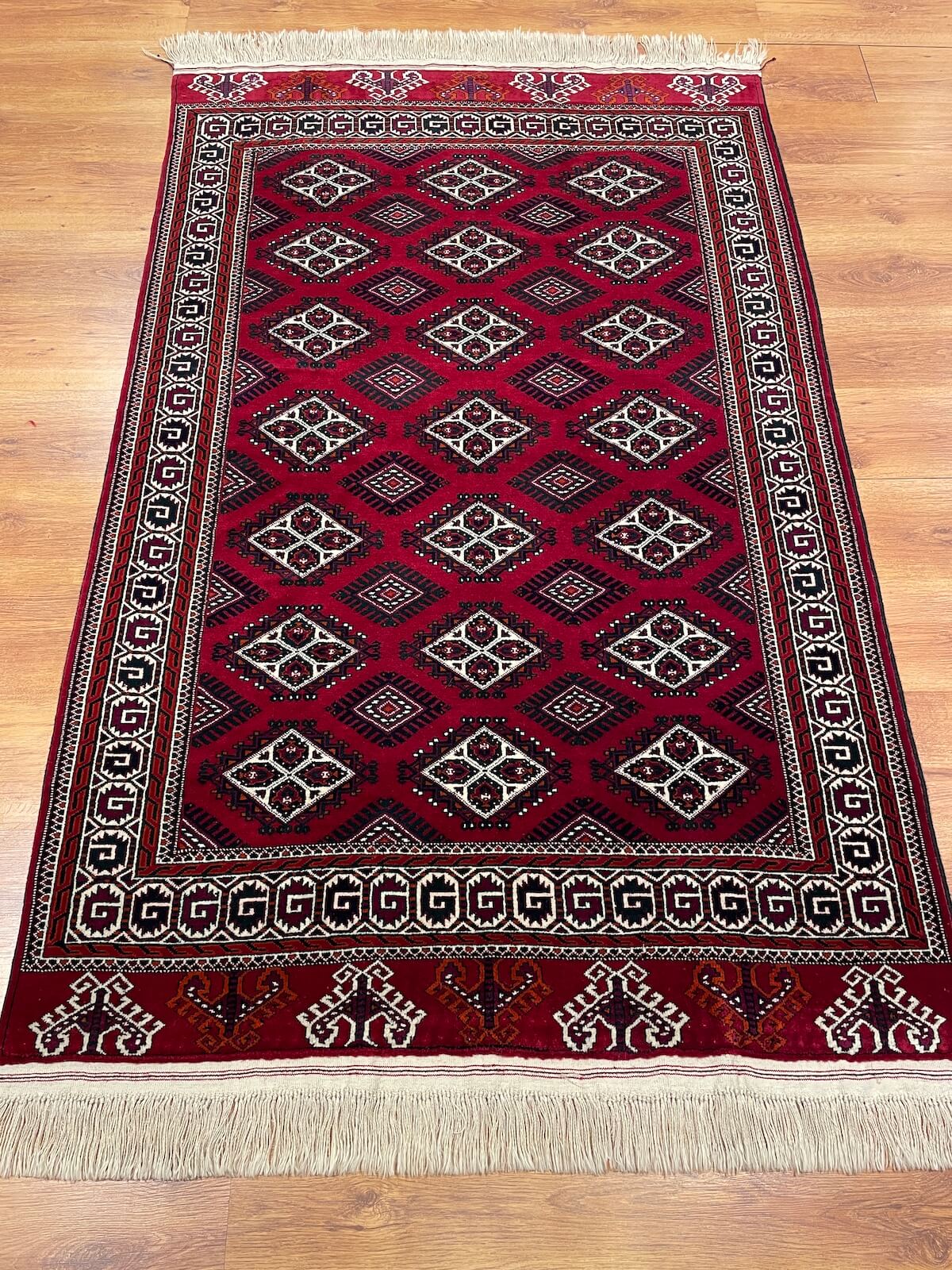 Turkmen Buhara Handwoven Rug by Camel Carpet