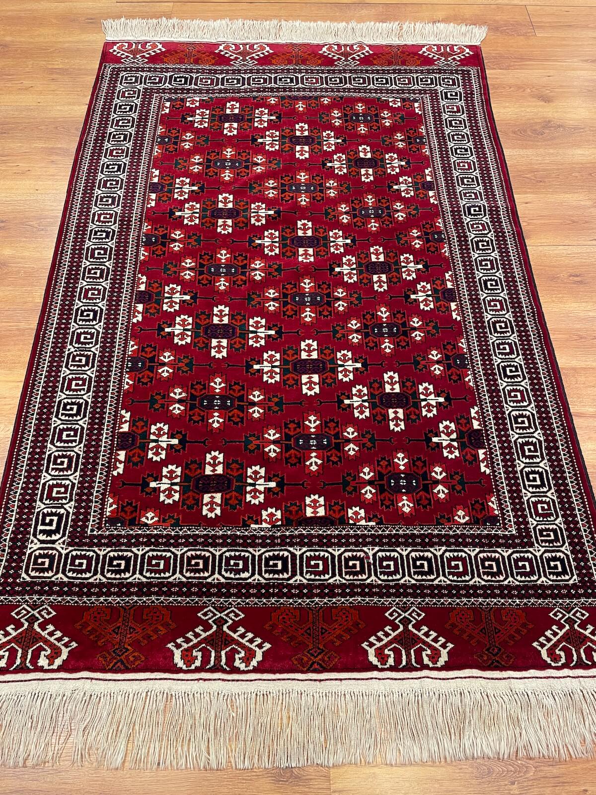 Turkmen Buhara Handwoven Rug by Camel Carpet