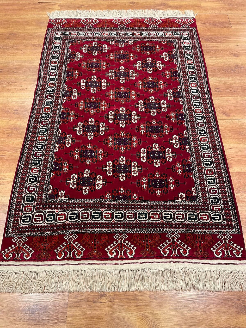 Turkmen Buhara Handwoven Rug by Camel Carpet
