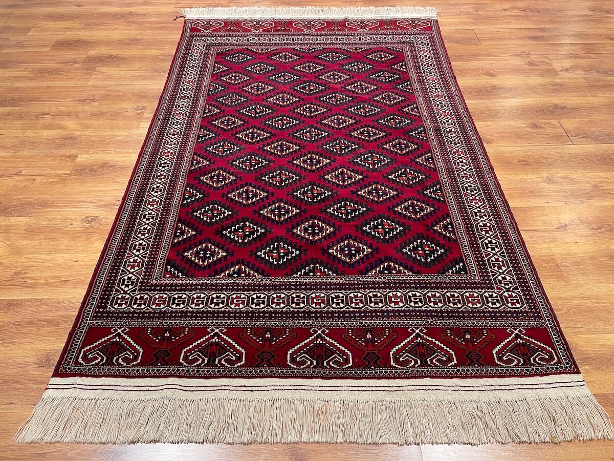 Turkmen Buhara Handwoven Rug by Camel Carpet
