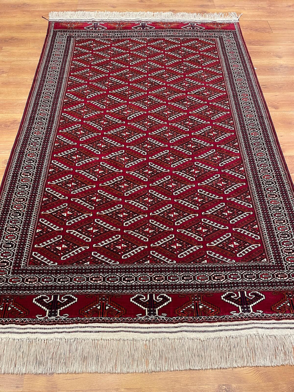 Turkmen Buhara Handwoven Rug by Camel Carpet