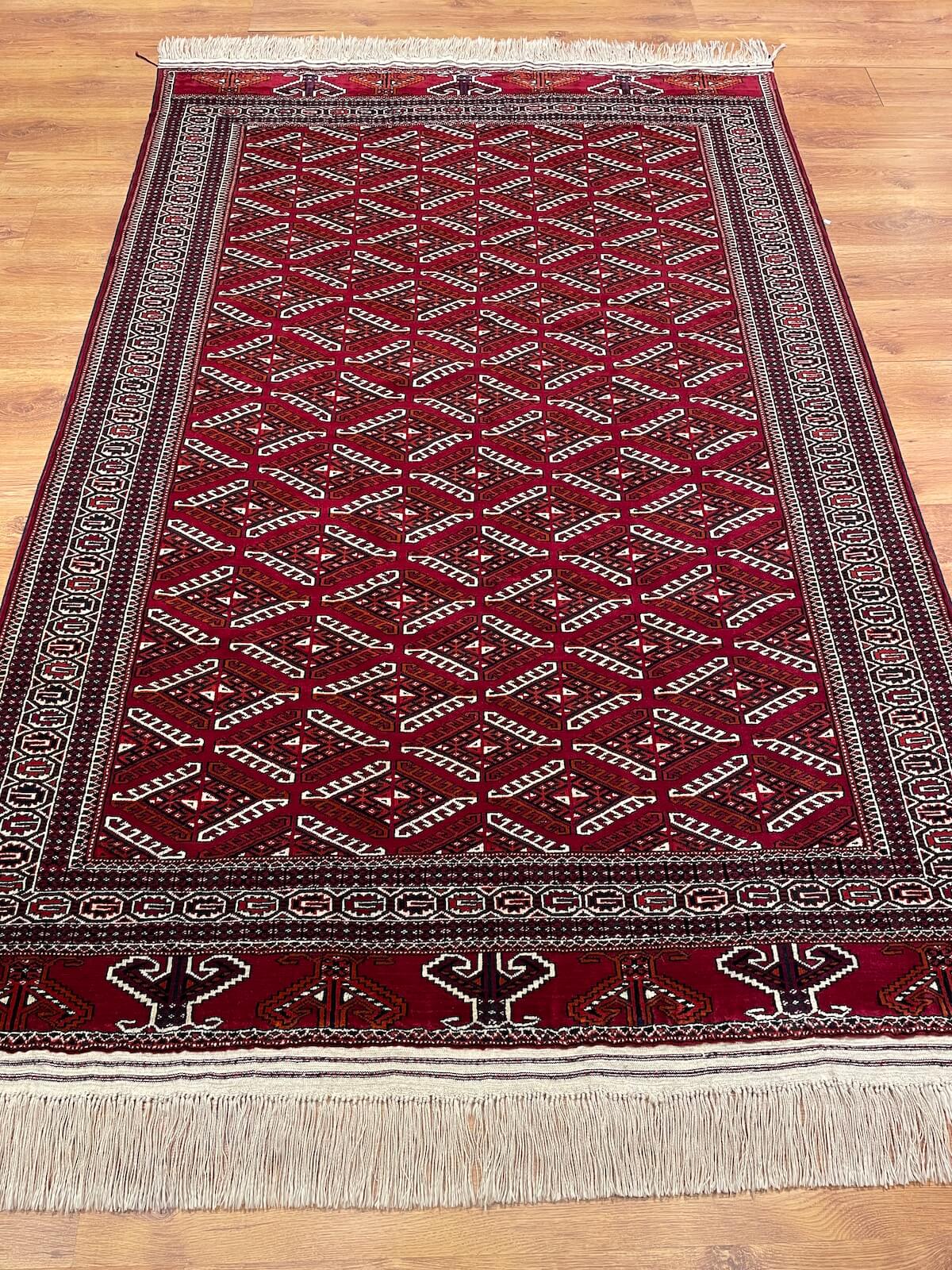 Turkmen Buhara Handwoven Rug by Camel Carpet