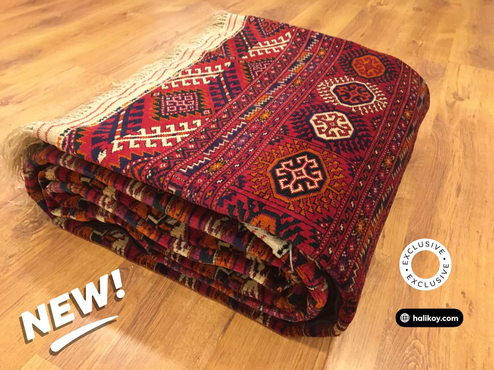 Turkmen Buhara Handwoven Rug by Camel Carpet