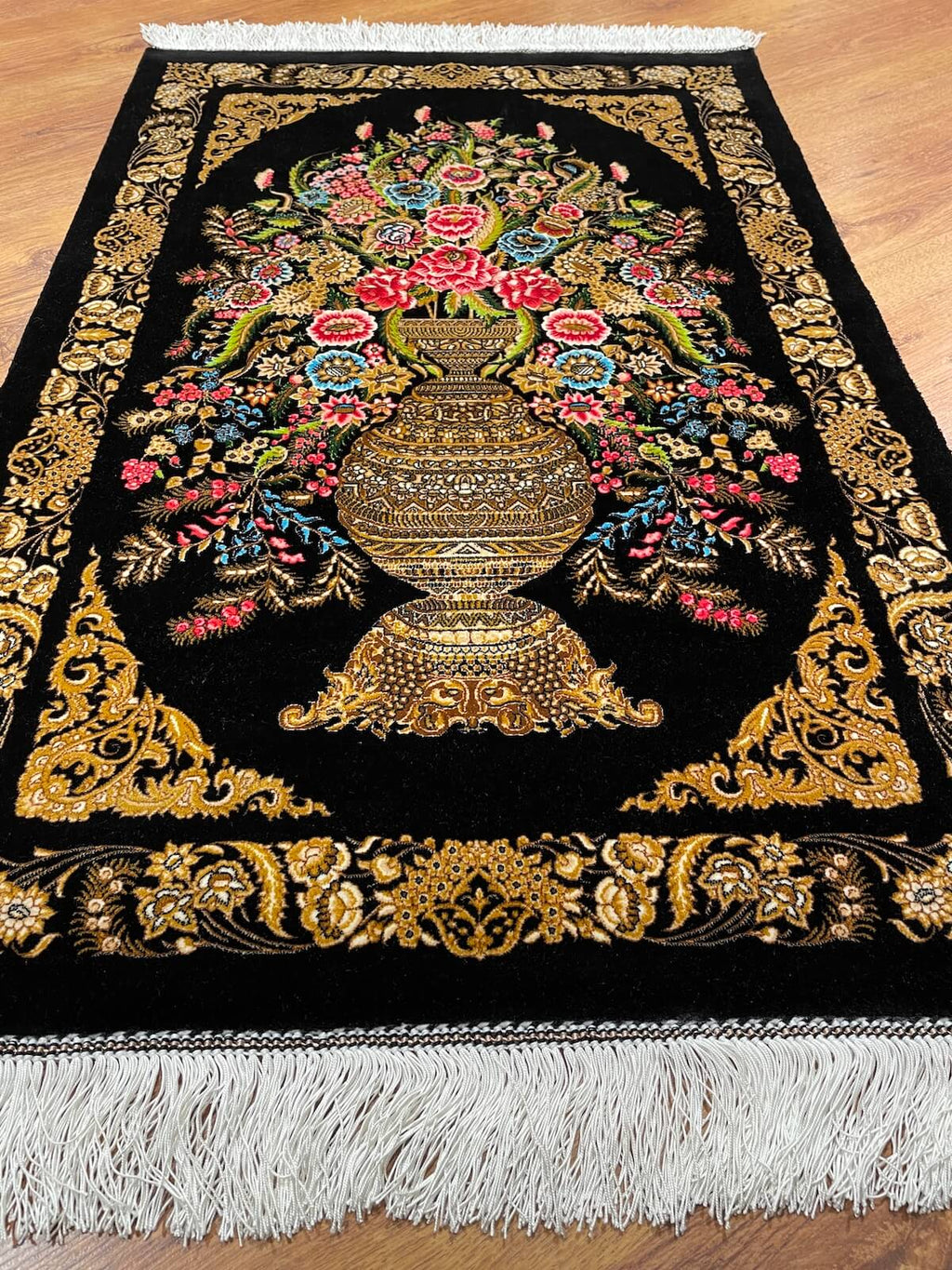 Vazo Patterned Tablo Bamboo Rug – 60X90 by Camel Carpet