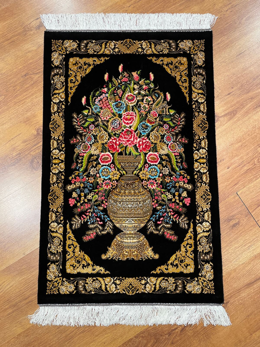 Vazo Patterned Tablo Bamboo Rug – 60X90 by Camel Carpet
