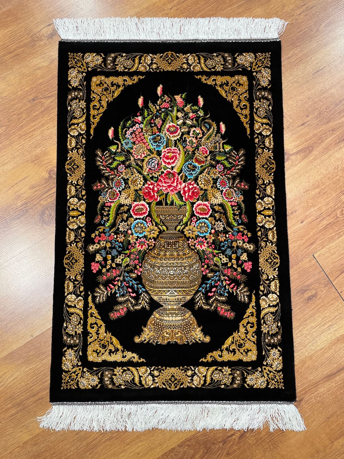 Vazo Patterned Tablo Bamboo Rug – 60X90 by Camel Carpet