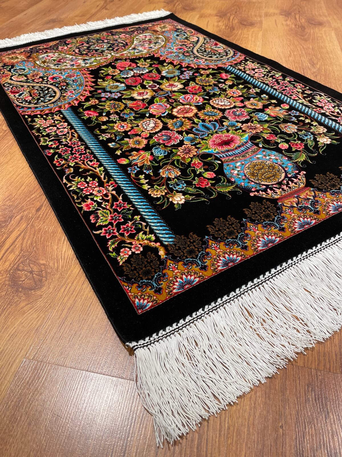 Vazo Patterned Tablo Bamboo Rug – 60X90 by Camel Carpet