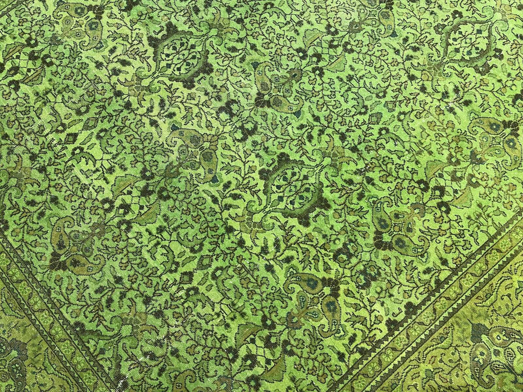 Vintage Green Handwoven Rug by Camel Carpet