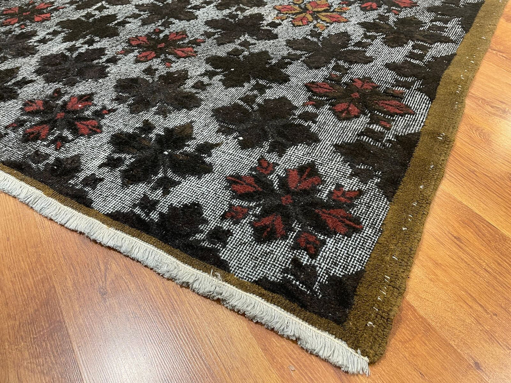 Vintage Black Handwoven Rug by Camel Carpet