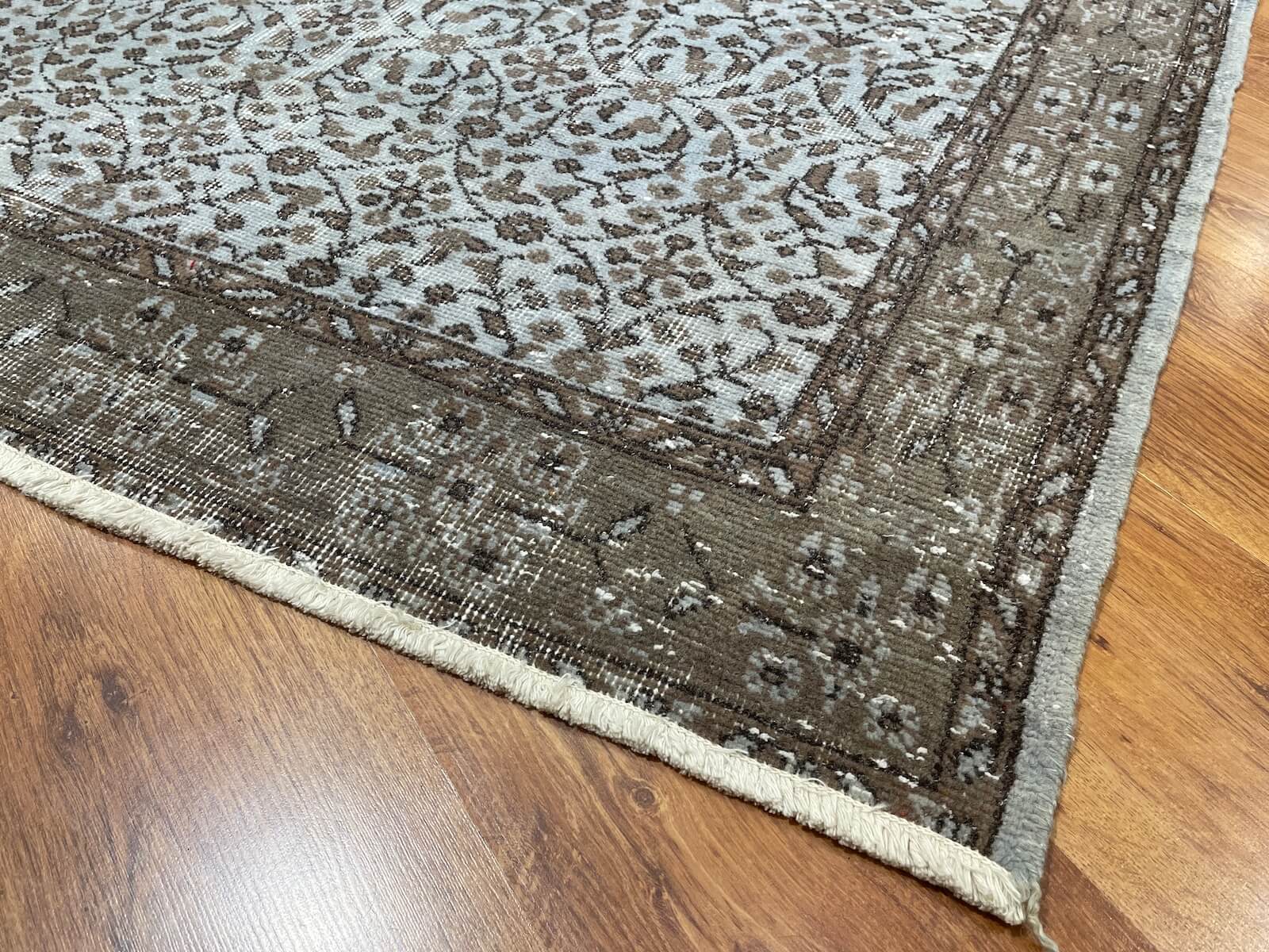 Vintage Gray Handwoven Rug by Camel Carpet