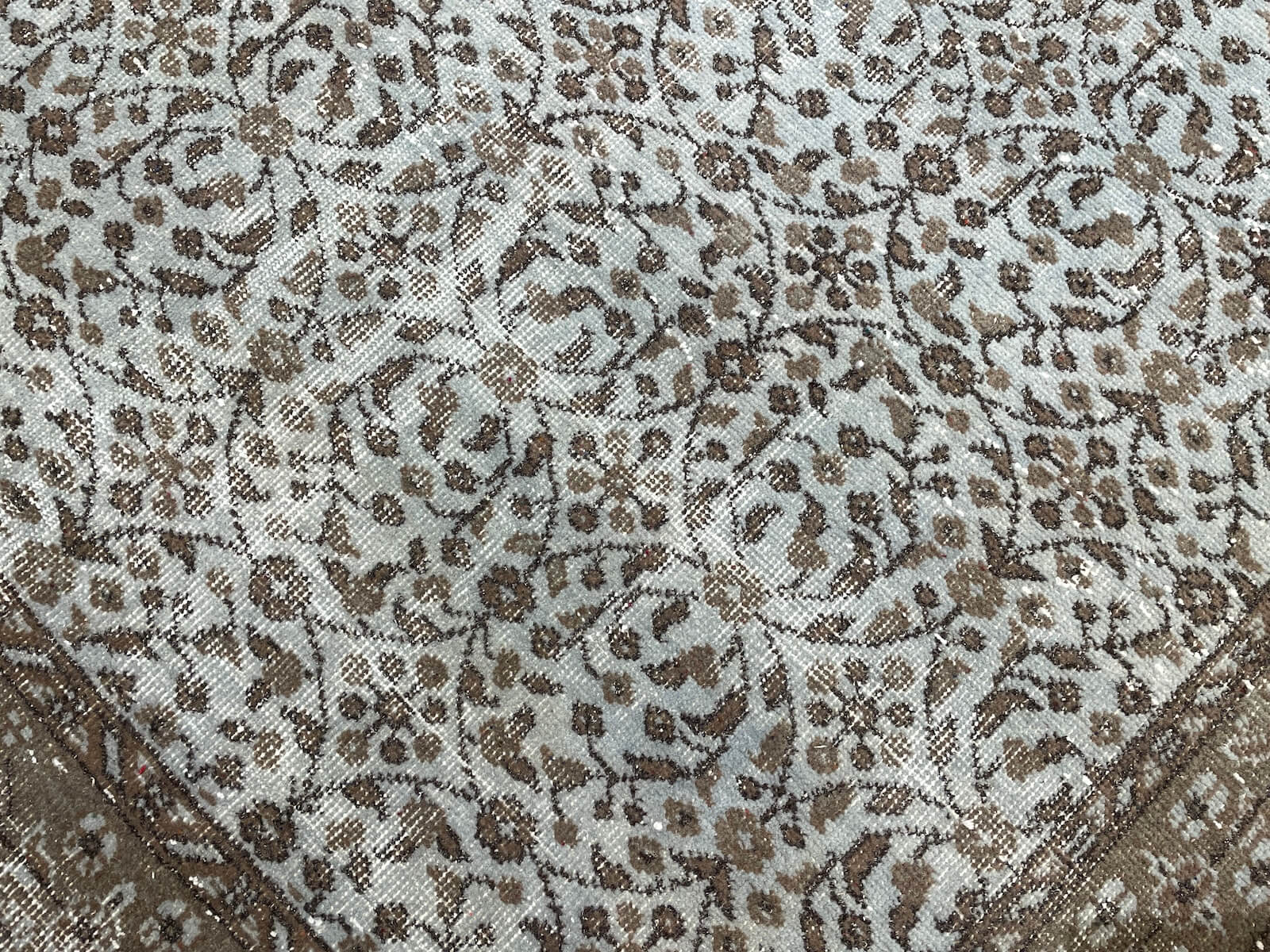 Vintage Gray Handwoven Rug by Camel Carpet