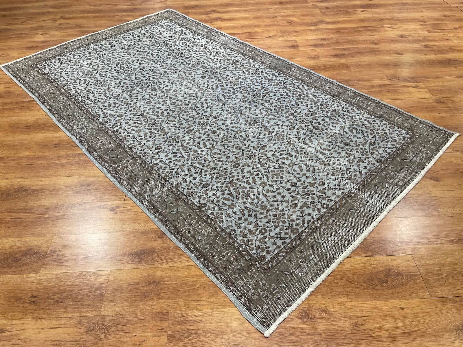 Vintage Gray Handwoven Rug by Camel Carpet